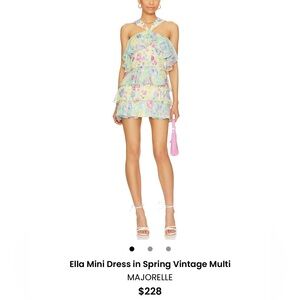 MAJORELLE Floral Ruffle Mini Dress